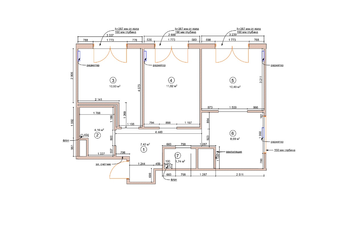 Обмерный план