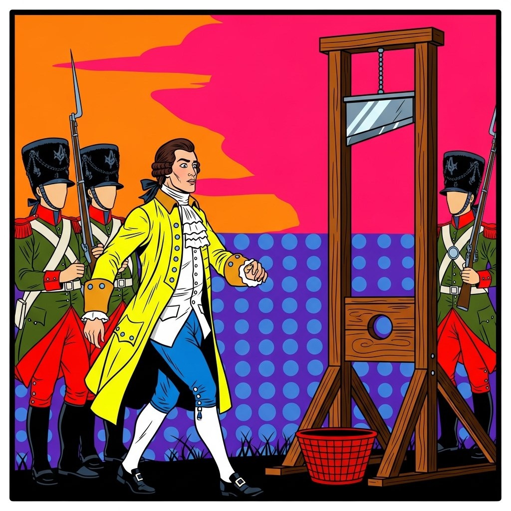 Казнь Людовика Людовика XVI - картинка сгенерирована  ИИ