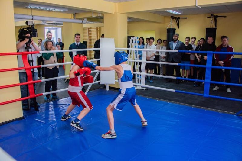    Фото в материале предоставлены филиалом Волковский ГОК АО «Святогор» / Юные спортсмены на новом ринге
