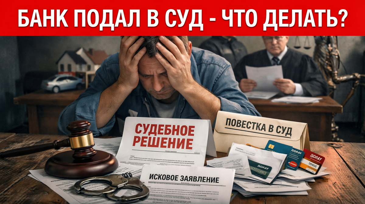Банк подал в суд: что делать до и во время банкротства