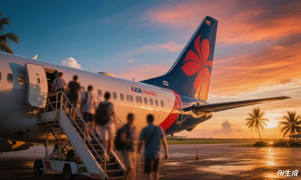 Обратные рейсы из Паттайи в Новосибирск выполняются по расписанию, самолет AZUR air в аэропорту Утапао