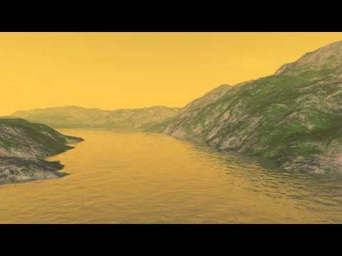 Иллюстрация 1: художественная реконструкция поверхности Глизе 832 c. На переднем плане — низкорослые тёмные растения с мощными корнями. Вдали видны силуэты приземистых существ. Небо красноватое из‑за плотной атмосферы и тусклого красного карлика, на горизонте — полоса сумерек между освещённой и теневой сторонами планеты.