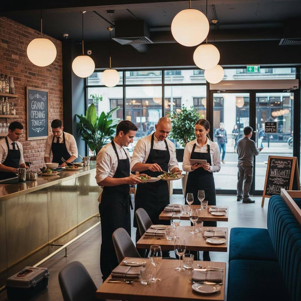 Открытие нового ресторана — это всегда захватывающий и ответственный процесс. Ваш опыт и советы очень ценны, особенно для тех, кто впервые сталкивается с этой задачей:

Чек-лист для открытия ресторана

1. Планирование и подготовка:
   – Определите концепцию ресторана (кухня, стиль, целевая аудитория).
   – Создайте бизнес-план с расчетами и прогнозами.
   – Получите все необходимые лицензии и разрешения.

2. Формирование команды:
   – Наберите команду, включая шефа, управляющего, поваров и обслуживающий персонал.
   – Проведите собеседования и выберите квалифицированных сотрудников.

3. Обучение команды:
   – Организуйте тренинги для всего персонала: обучение сервиса, приготовлению блюд и стандартам работы.
   – Проведите практические занятия на месте: репетиции обслуживания с моделями столов и стульев.

4. Технические аспекты:
   – Убедитесь, что все оборудование установлено и работает (кухонная техника, системы учета и т.д.).
   – Проверьте, что системы безопасности (пожарная сигнализация, эвакуационные выходы) функционируют.

5. Маркетинг и продвижение:
   – Разработайте стратегию маркетинга до открытия: социальные сети, реклама, PR-мероприятия.
   – Создайте ожидание среди потенциальных клиентов — анонсируйте открытие.

6. Тестовые запуски:
   – Проведите "мягкое" открытие или тестовые дни с ограниченным количеством гостей для отработки всех процессов.
   – Соберите отзывы и внесите необходимые коррективы.

7. День открытия:
   – Убедитесь, что все сотрудники знают свои обязанности и готовы к работе.
   – Проверьте, что входная группа открыта и доступна для гостей.
   – Подготовьте приветственные напитки или закуски для первых посетителей.

8. Обратная связь:
   – После открытия соберите отзывы от гостей и команды.
   – Проанализируйте, что сработало, а что можно улучшить для дальнейшей работы.


С чего начать и как все сделать качественно: Пишите: @alinagoroshek