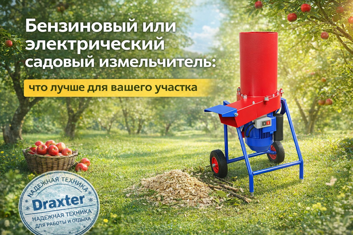 Садовый измельчитель Draxter, Станкопромгрупп