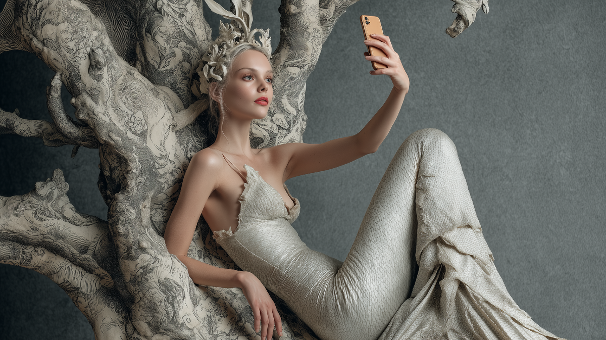 Русалка, на ветвях сидит