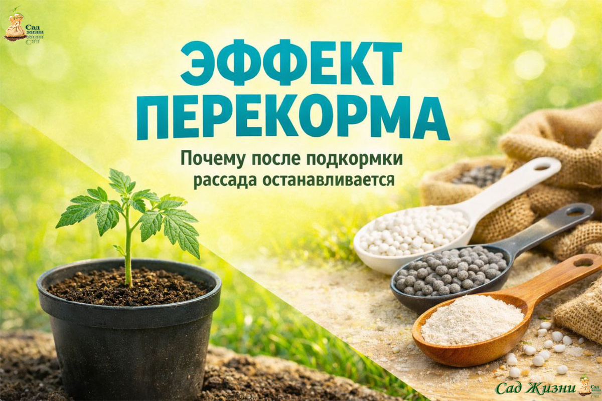 ЭФФЕКТ ПЕРЕКОРМА. Почему после подкормки рассада может остановиться