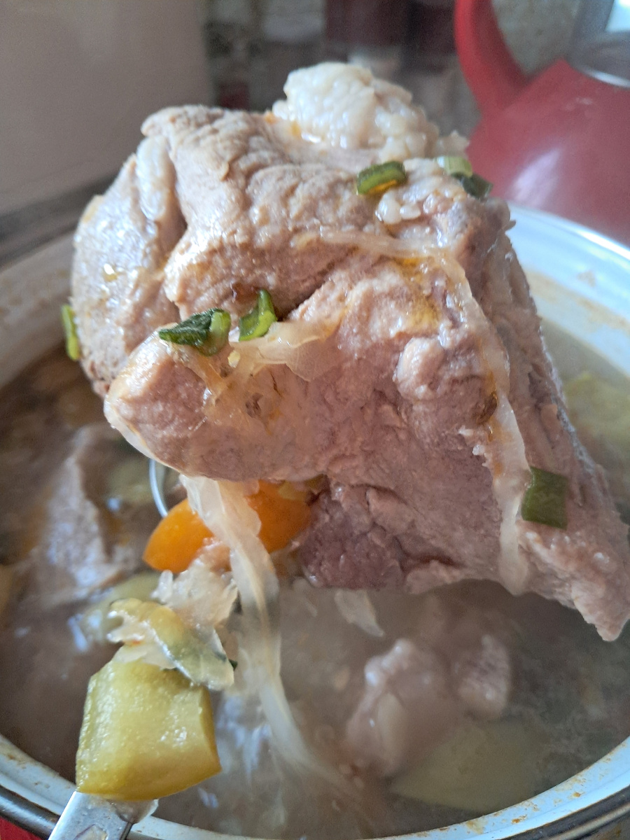 щи из свинины с гречкой-фото автора