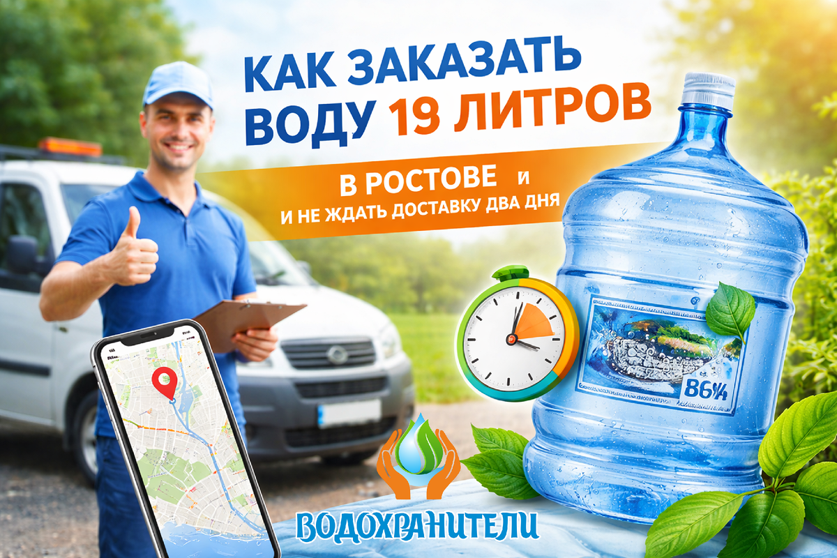 "Водохранители" - Экспресс-сервис доставки питьевой воды по г.Ростову-на-Дону (р-н Александровка)