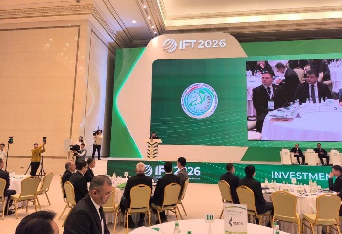 Заместитель министра финансов и экономики Туркменистана Перхат Ягшиев на IFT 2026, 18 марта, 2026 г., Ашхабад, Туркменистан (Фото: БТ)
