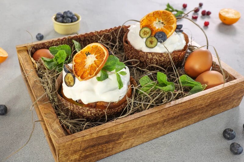 Кулич на традиционном дрожжевом тесте