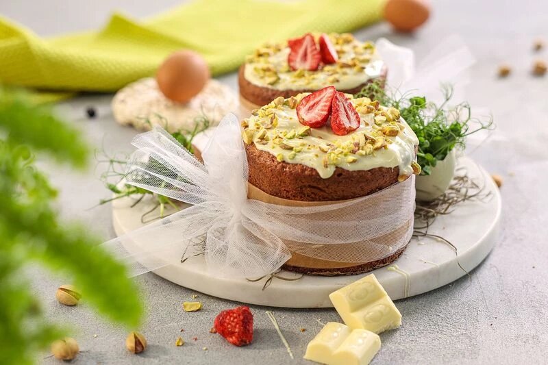 Кулич из творожного теста