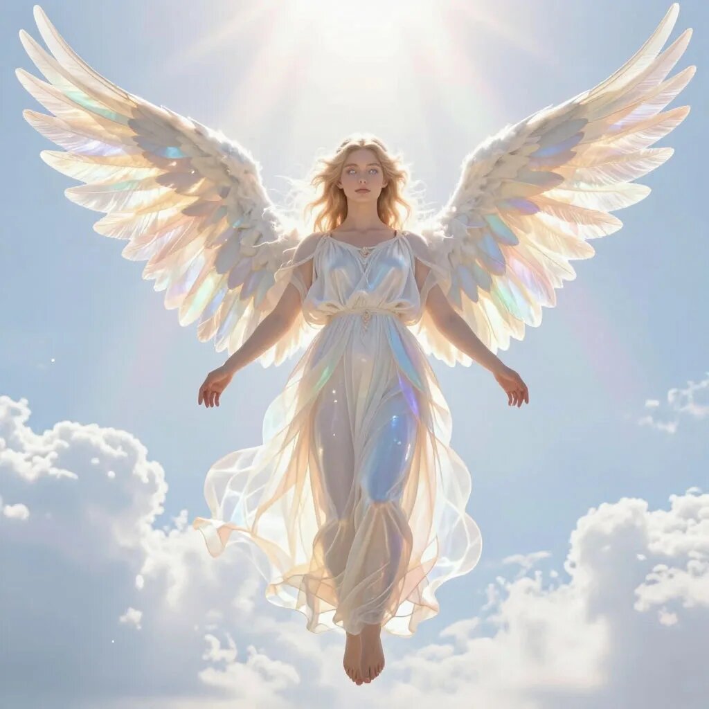 Ангел. Иллюстрация сгенерирована нейросетью