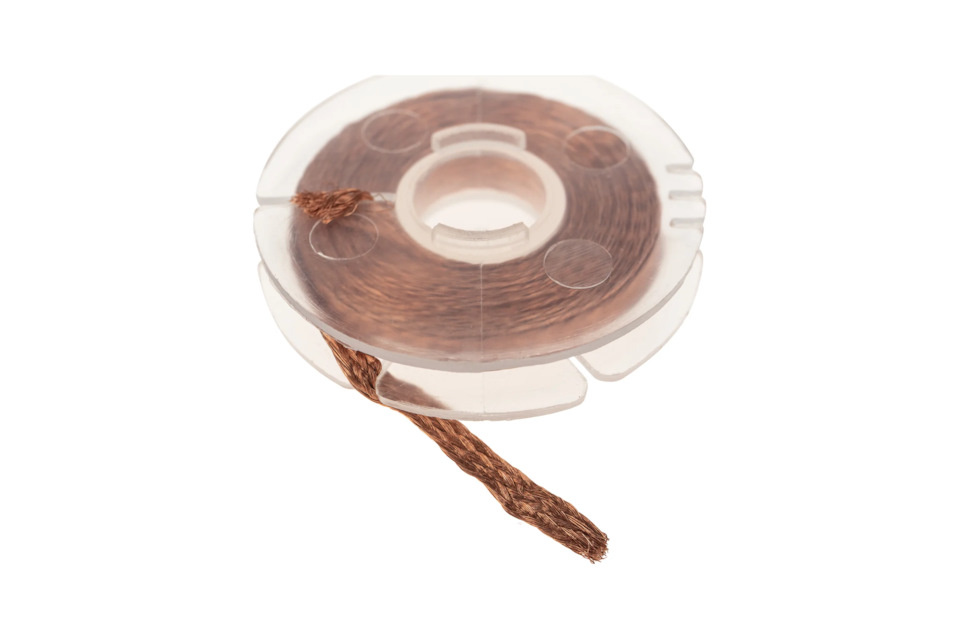 Бонус: медная оплётка для удаления лишнего припоя