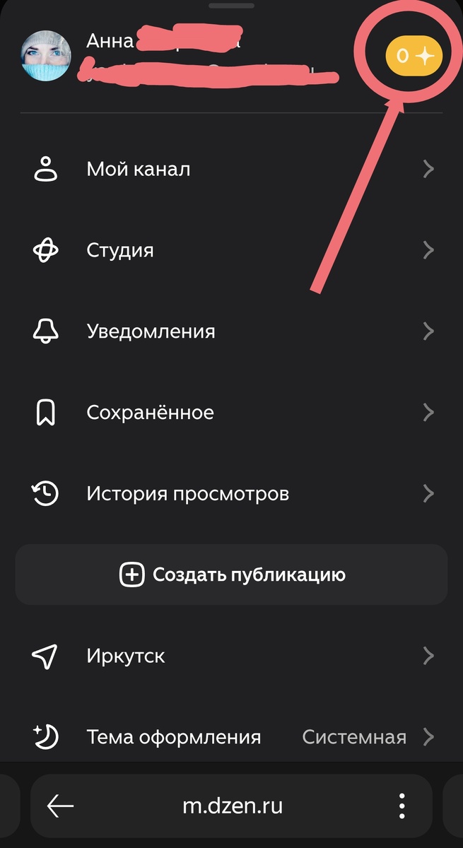 Скриншот из моей студии блогера на «Дзен»