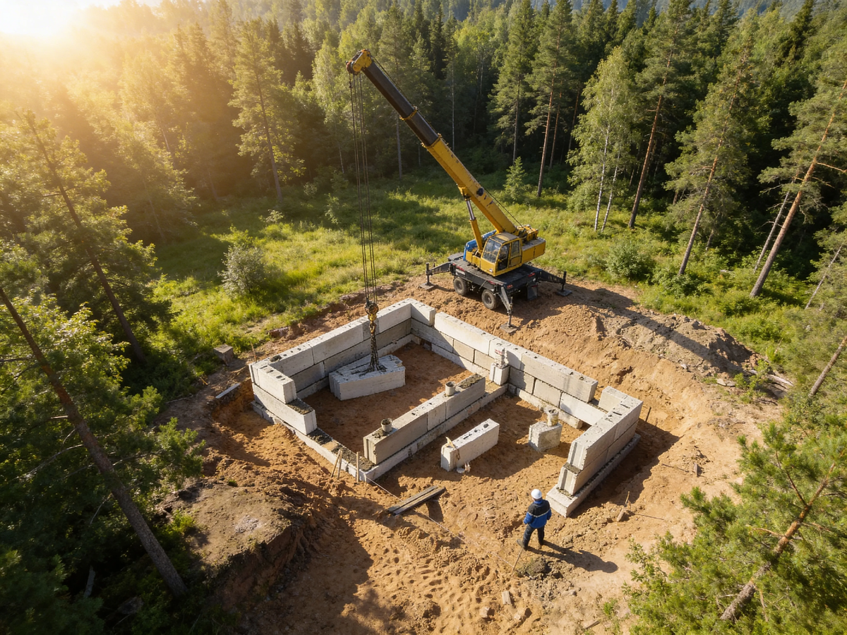 Фундамент ФБС... Плюсы и минусы...