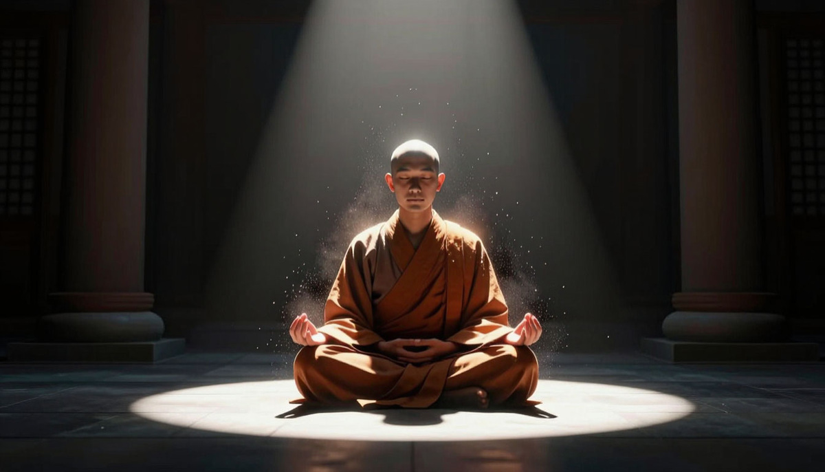 Сатори – неожиданный прорыв, когда исчезает двойственность субъекта и объекта, внутреннего и внешнего. Юнг видел в этом замену узкого Эго на более широкую Самость. Монах тает в свете, и где граница между ним и миром – уже непонятно.