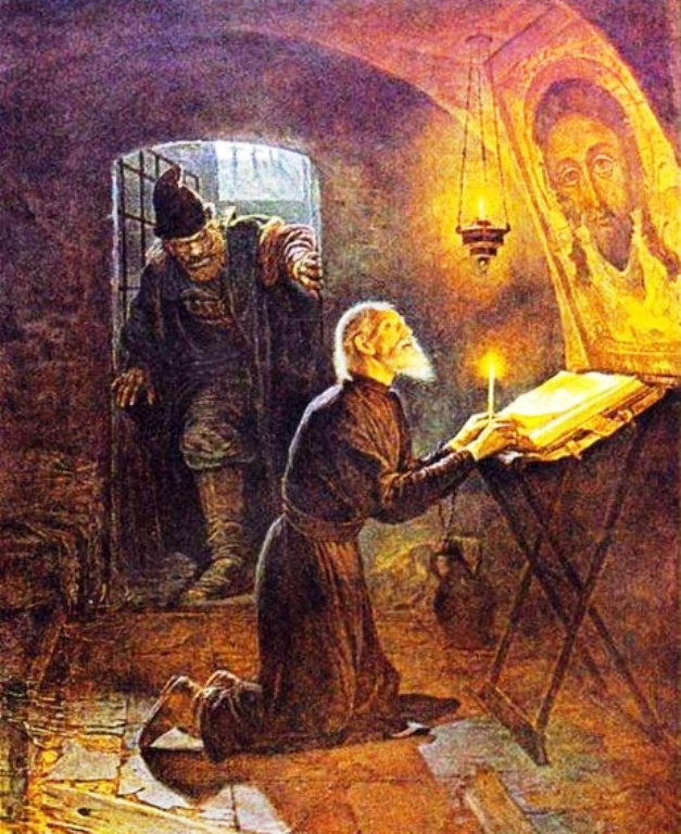 Последние минуты преподобного Филиппа. Источник: Яндекс. Картинки.