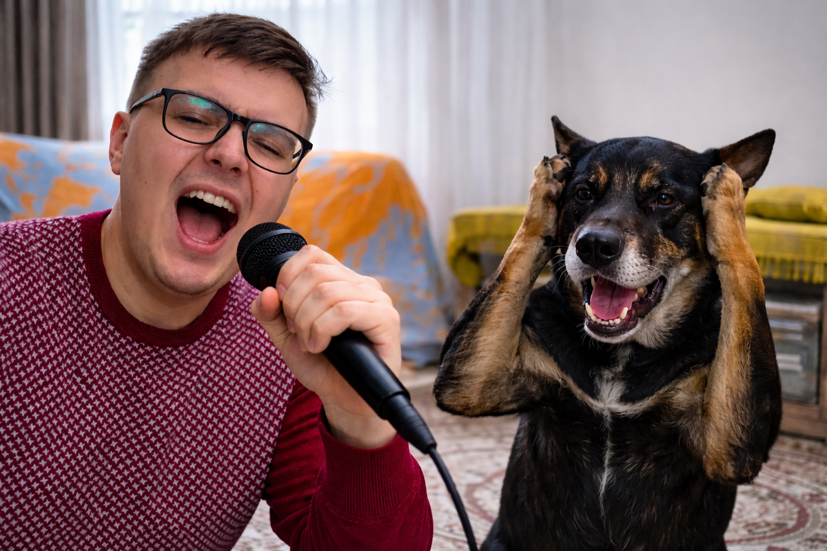 А-а-а-а-а! Мои ушки 😫! Миша, прекращай!