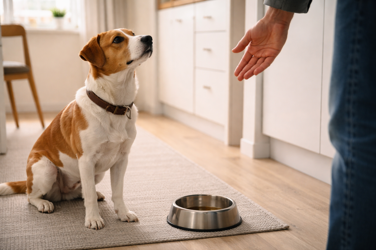 Ожидание проще учить не у порога, а в тихой домашней обстановке