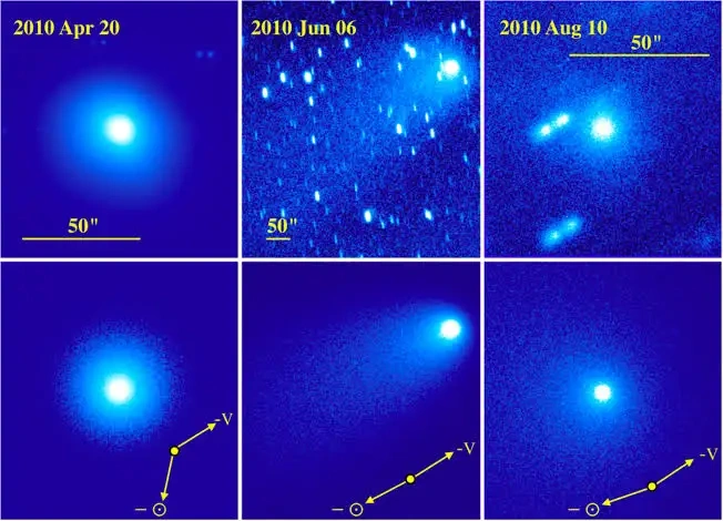    Комета P/2010 H2 (Vales) во время наблюдений в 2010 году