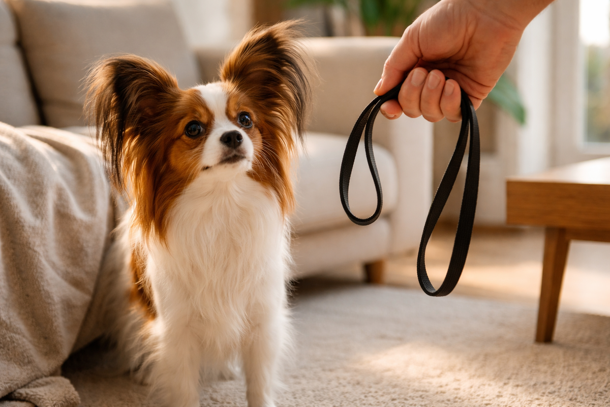 Папильон дома быстро перестает быть просто красивой маленькой собакой