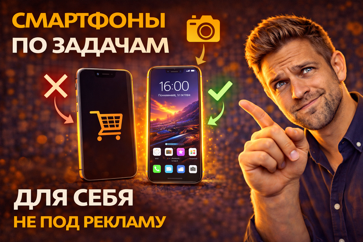 Идеальный смартфон под твои задачи: фото, игры, работа или бюджет? Выбирай телефон по нуждам, а не по рекламе!