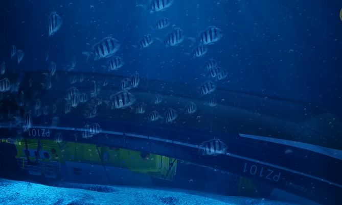 Так выглядел корпус после крушения (реконструкция)