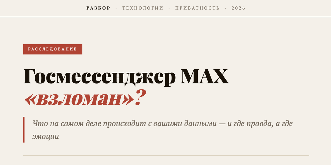 Госмессенджер MAX «взломан»? Разбираем по-честному
