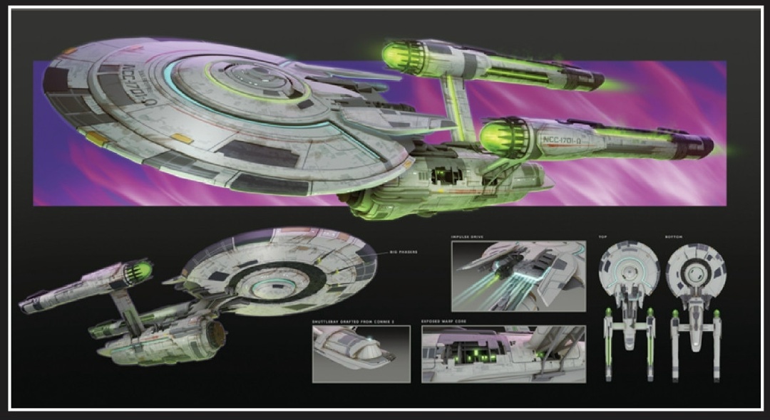 Разрабатываемая 3D-модель звездолёта «Омега», любезно предоставленная Star Trek Online.