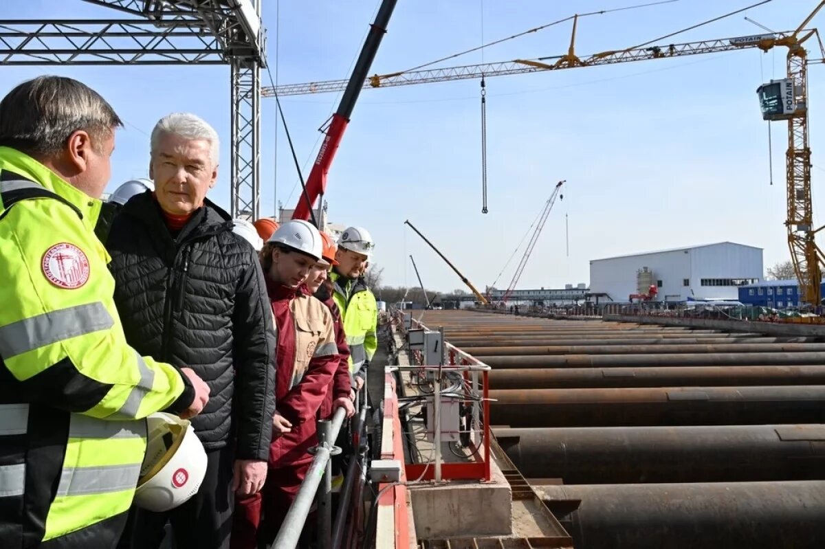    Сергей Собянин присутствовал на завершении проходки первого тоннеля Бирюлевской линии.