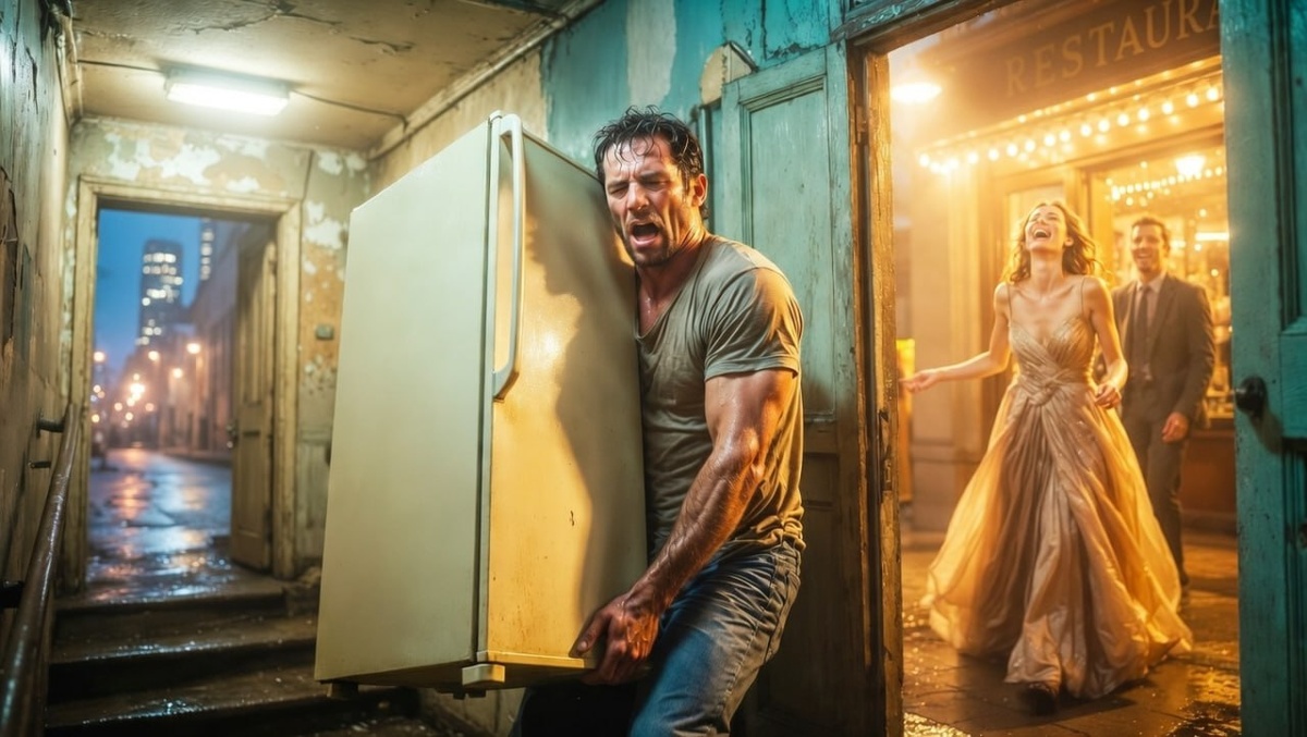 Он таскал холодильник для её мамы…
А она в это время смеялась с другим
