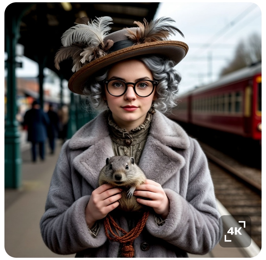 Это мы с сурком садимся в электричку утром 