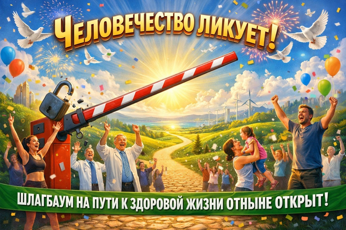 Человечство ликует: шлагбаум на пути к здоровой жизни отныне открыт!