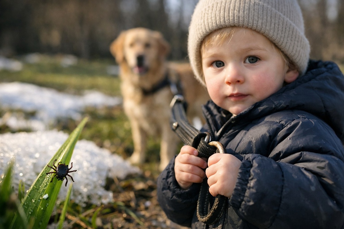 Клещи 2026: почему после снежной зимы детям и питомцам опасно гулять как обычно