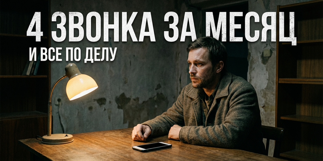 За месяц мне позвонили 4 раза. Тогда я понял, что остался один