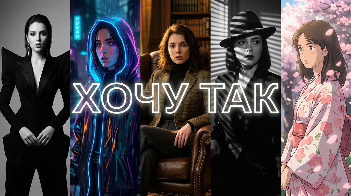 Пять образов. Одна нейросеть. Ваше лицо.