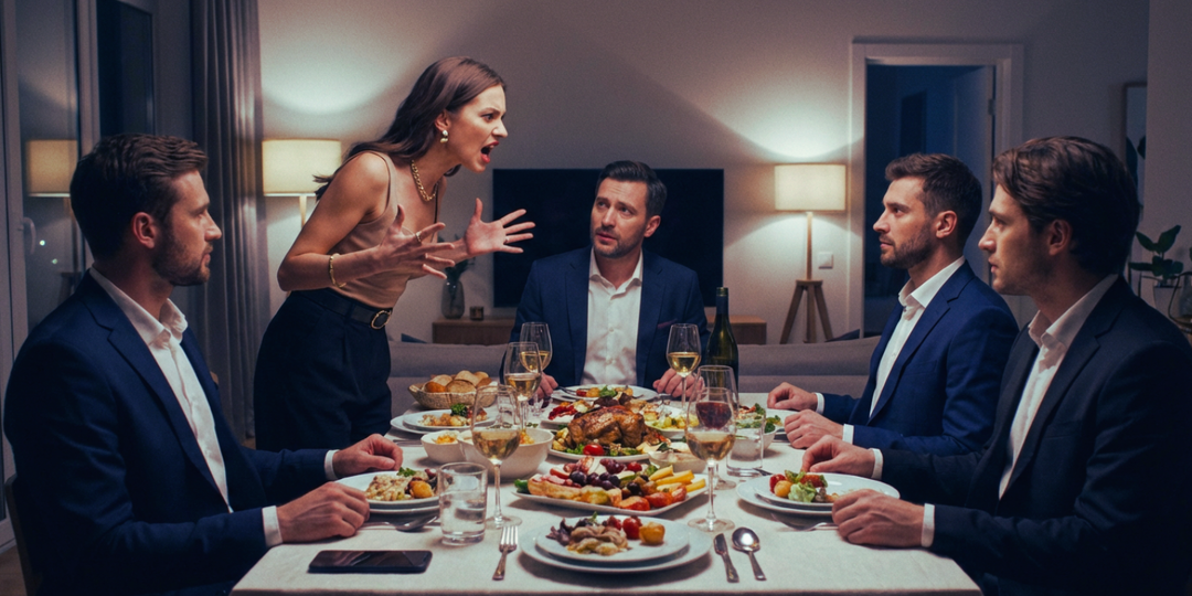 — Я тебе не половая тряпка, чтобы ты об меня ноги вытирал при своих коллегах! «Принеси, подай, пошла вон» — так ты будешь разговаривать со с