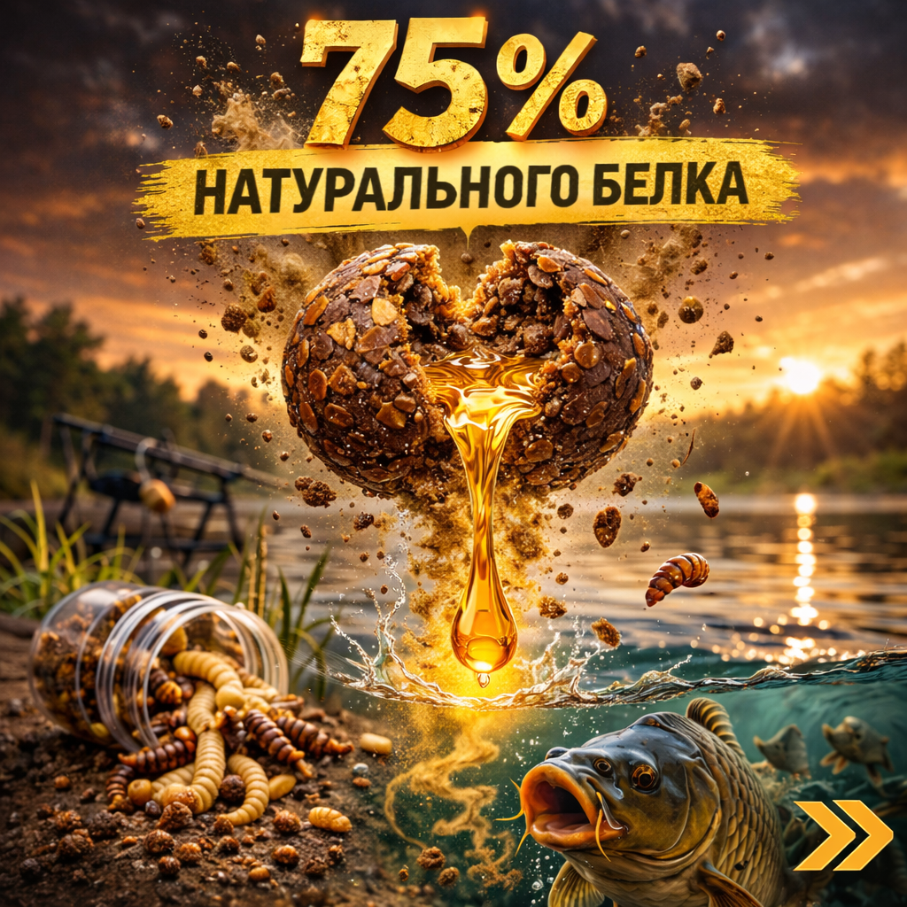 Новая формула бойлов содержит до 75% натурального белка. Такой высокий уровень питательности делает приманку особенно привлекательной для крупного карпа. Рыба чувствует мощный пищевой сигнал и быстрее возвращается на точку, что может увеличить количество поклевок даже на сложных водоёмах. Данную идею мы позаимствовали у наших чешских коллег.