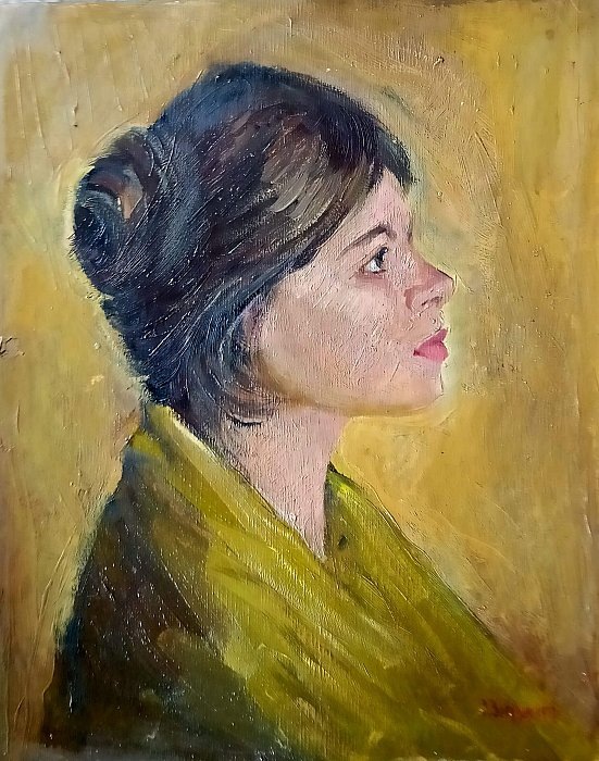 Василий Зевин " Портрет молодой женщины".
