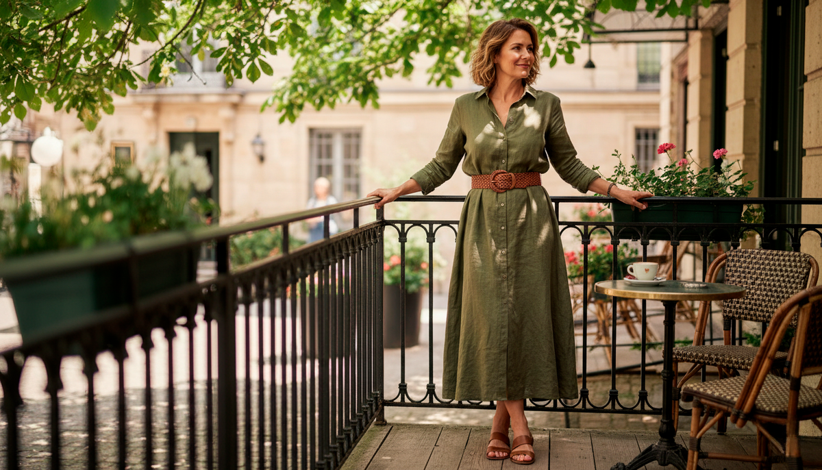 Льняное платье-рубашка: вещь, которая выручает всё лето