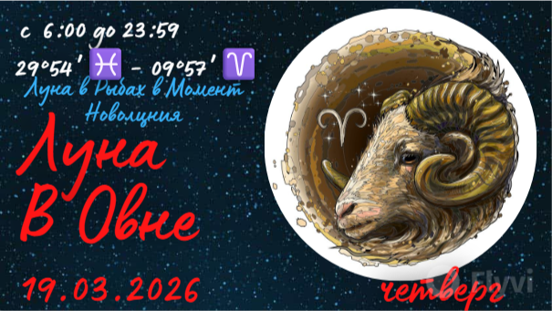 Луна в Овне с 7:03 по МСК