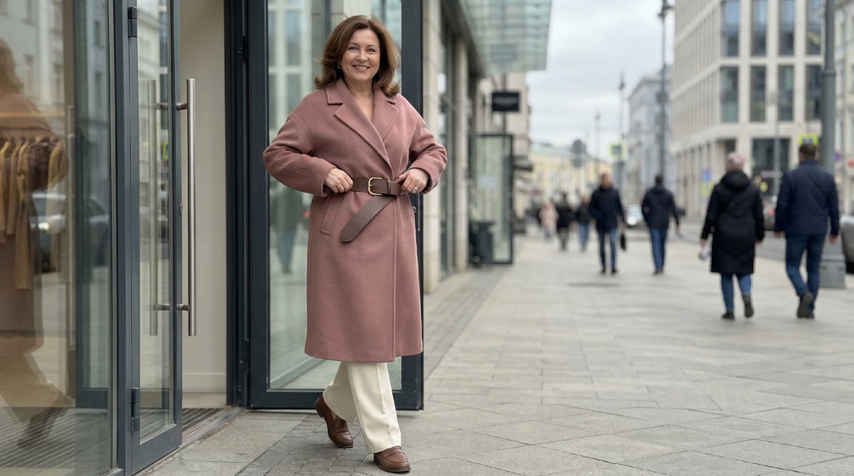 Один ремень - и пальто оверсайз больше не выглядит "на размер больше"