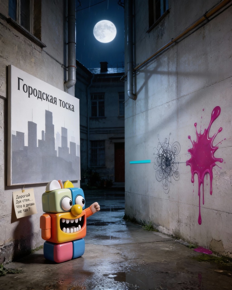 Кубиклёп рисует ответ Кате.