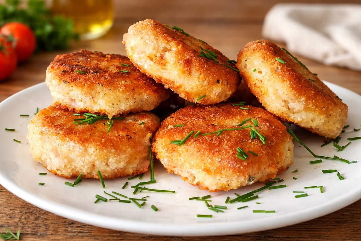 Сырные котлеты с сосисками