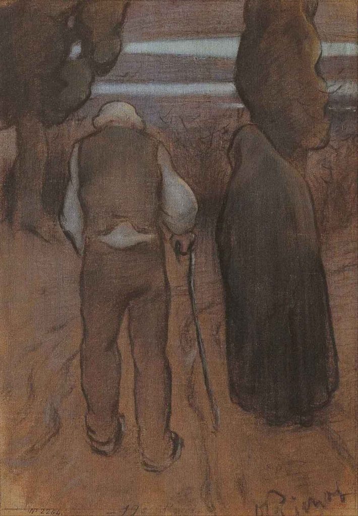 Рамон Пичот. Сумерки. Уголь и гуашь на холсте