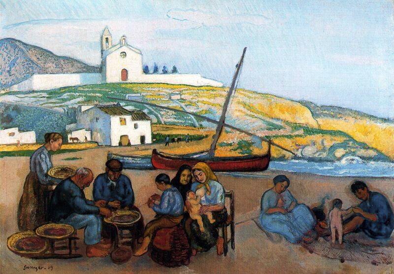 Хоаким Суньер. Средиземноморская жизнь. Масло, холст