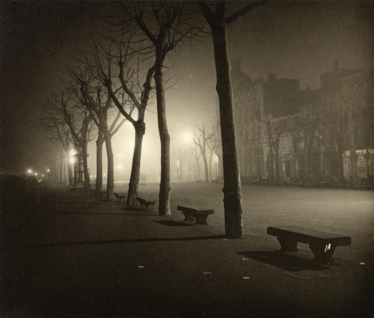 Адольф Мас. Барселона ночью (Пасео-де-Грасия)