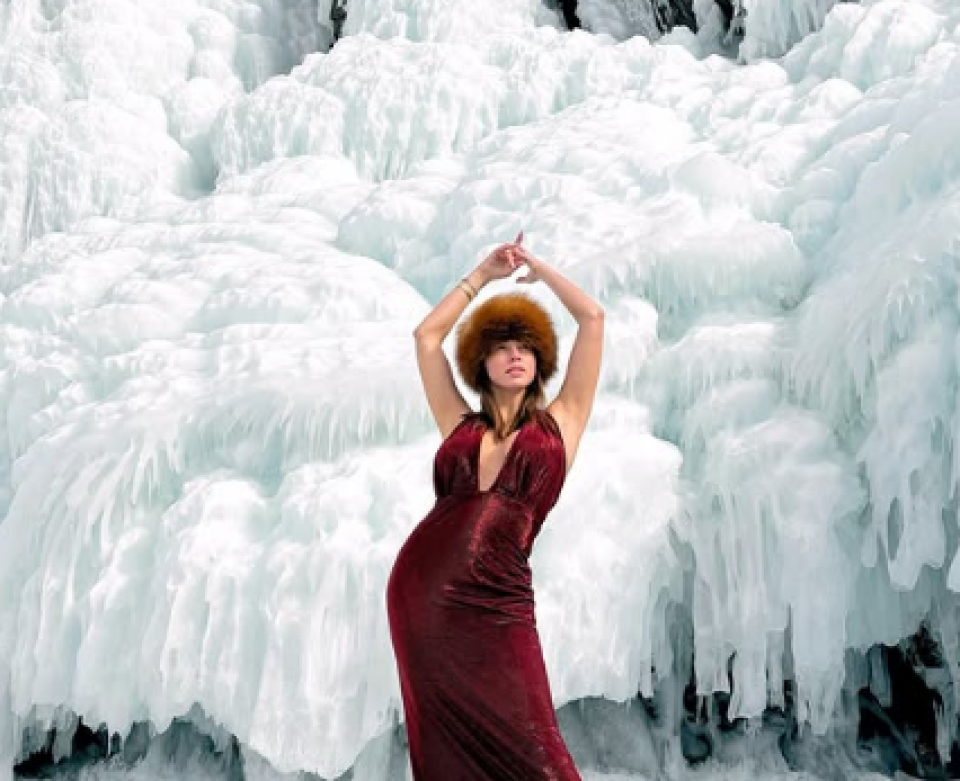    Полина Диброва на Байкале. Источник: inst/polinadibrova *