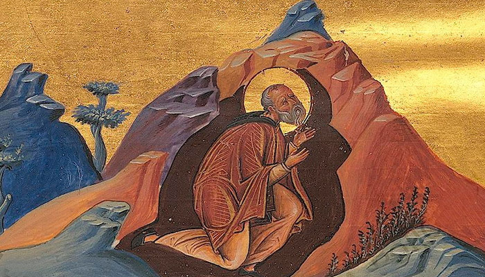 Преподобный Павел Препростый (миниатюра из «Минология Василия II», Византия, X век). Фото: wikimedia.org