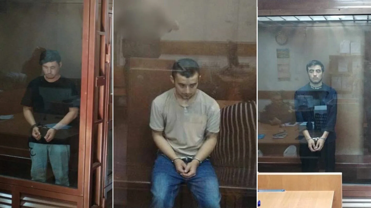 Коллаж фото из зала суда